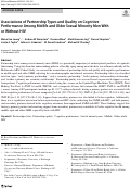 Cover page: Associations of Partnership Types and Quality on Cognitive Performance Among Midlife and Older Sexual Minority Men With or Without HIV