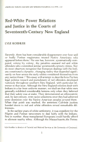 Cover page: Red-White Power Relations and Justice in the Courts of Seventeenth-Century New England