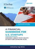 Cover page: A Financial Guidebook For U.S. Startups: Crossing Climate Tech's Valleys of Death and Achieving Scale