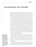 Cover page: Place Defined by Time and Light