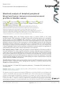 Cover page: Matched Analysis of Detailed Peripheral Blood and Tumor Immune Microenvironment Profiles in Bladder Cancer