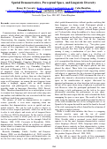 Cover page: Spatial Demonstratives, Perceptual Space, and Linguistic Diversity