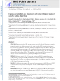 Cover page: Expressed emotion and treatment outcome in higher levels of care for eating disorders