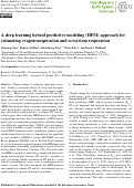 Cover page: A deep learning hybrid predictive modeling (HPM) approach for estimating evapotranspiration and ecosystem respiration