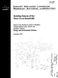 Cover page: Modeling Patterns of Hot Water Use in Households