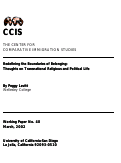 Cover page: Redefining the Boundaries of Belonging: Thoughts on Transnational Religious and Political Life