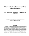 Cover page: A Generic Surface Sampler for Monte Carlo Simulations