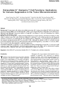 Cover page: Extracellular K+ Dampens T Cell Functions: Implications for Immune Suppression in the Tumor Microenvironment