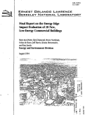 Cover page: Final Report on the Energy Edge Impact Evaluation of 28 New, Low-Energy commercial Buildings