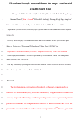 Cover page: Zirconium isotopic composition of the upper continental crust through time