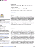 Cover page: How social networks affect the repression-dissent puzzle.