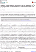 Cover page: Complete Genome Sequence of Methanosphaerula palustris E1-9CT, a Hydrogenotrophic Methanogen Isolated from a Minerotrophic Fen Peatland