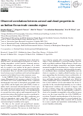 Cover page: Observed correlations between aerosol and cloud properties in an Indian Ocean trade cumulus regime