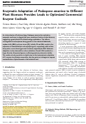 Cover page: Enzymatic Adaptation of Podospora anserina to Different Plant Biomass Provides Leads to Optimized Commercial Enzyme Cocktails