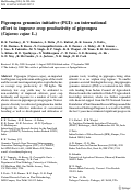 Cover page: Pigeonpea genomics initiative (PGI): an international effort to improve crop productivity of pigeonpea (Cajanus cajan L.)