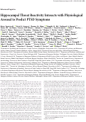 Cover page: Hippocampal Threat Reactivity Interacts with Physiological Arousal to Predict PTSD Symptoms.