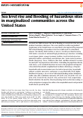 Cover page of Sea level rise and flooding of hazardous sites in marginalized communities across the United States