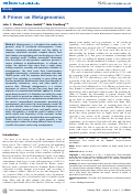 Cover page: A Primer on Metagenomics