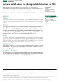 Cover page: Serum antibodies to phosphatidylcholine in MS.