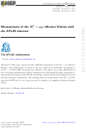 Cover page: Measurement of the Bs0→ μμ effective lifetime with the ATLAS detector