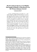 Cover page: The Procedural Attack on Civil Rights: The Empirical Reality of Buckhannon for the Private Attorney General