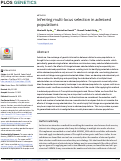 Cover page: Inferring multi-locus selection in admixed populations.