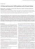 Cover page: A Polyaxonal Amacrine Cell Population in the Primate Retina