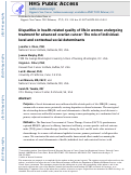 Cover page: Disparities in health-related quality of life in women undergoing treatment for advanced ovarian cancer: the role of individual-level and contextual social determinants