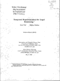 Cover page: Temporal representation for legal reasoning