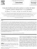 Cover page: Using mitochondrial and nuclear markers to evaluate the degree of genetic cohesion among Echinococcus populations