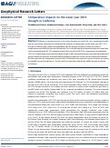 Cover page: Temperature impacts on the water year 2014 drought in California