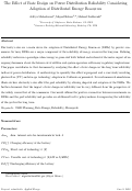 Cover page: The effect of rate design on power distribution reliability considering adoption of distributed energy resources