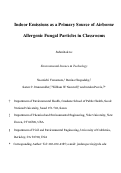 Cover page: Indoor Emissions as a Primary Source of Airborne Allergenic Fungal Particles in Classrooms