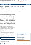 Cover page: Effects of URB937 on an animal model of migraine pain