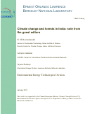 Cover page: Climate change and forests in India: note from the guest editors