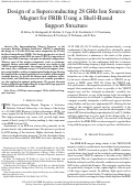 Cover page: Design of a Superconducting 28 GHz Ion Source Magnet for FRIB Using a Shell-Based Support Structure