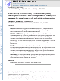 Cover page: Breast Density Evaluation Using Spectral Mammography, Radiologist Reader Assessment, and Segmentation Techniques A Retrospective Study Based on Left and Right Breast Comparison