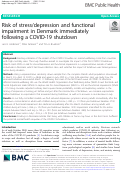 Cover page: Risk of stress/depression and functional impairment in Denmark immediately following a COVID-19 shutdown