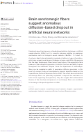 Cover page: Brain serotonergic fibers suggest anomalous diffusion-based dropout in artificial neural networks.