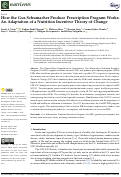 Cover page: How the Gus Schumacher Produce Prescription Program Works: An Adaptation of a Nutrition Incentive Theory of Change.