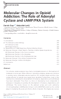 Cover page: Chapter Seven Molecular Changes in Opioid Addiction: The Role of Adenylyl Cyclase and cAMP/PKA System