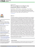 Cover page: Efficient pedigree recording for fast population genetics simulation