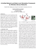 Cover page: A Unified Network and Node Level Simulation Framework for Wireless Sensor Networks
