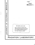 Cover page: CARRIER-FREE RADIOISOTOPES FROM CYCLOTRON TARGETS XVI. PREPARATION AND ISOLATION OF Pd103 FROM RHODIUM