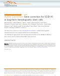 Cover page: Author Correction: Gene correction for SCID-X1 in long-term hematopoietic stem cells.