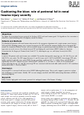 Cover page: Cushioning the blow: role of perirenal fat in renal trauma injury severity