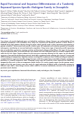 Cover page: Rapid Functional and Sequence Differentiation of a Tandemly Repeated Species-Specific Multigene Family in Drosophila
