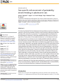 Cover page: Sex-specific enhancement of palatability-driven feeding in adolescent rats