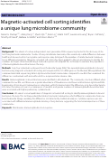 Cover page: Magnetic-activated cell sorting identifies a unique lung microbiome community