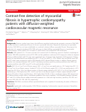 Cover page: Contrast-free detection of myocardial fibrosis in hypertrophic cardiomyopathy patients with diffusion-weighted cardiovascular magnetic resonance